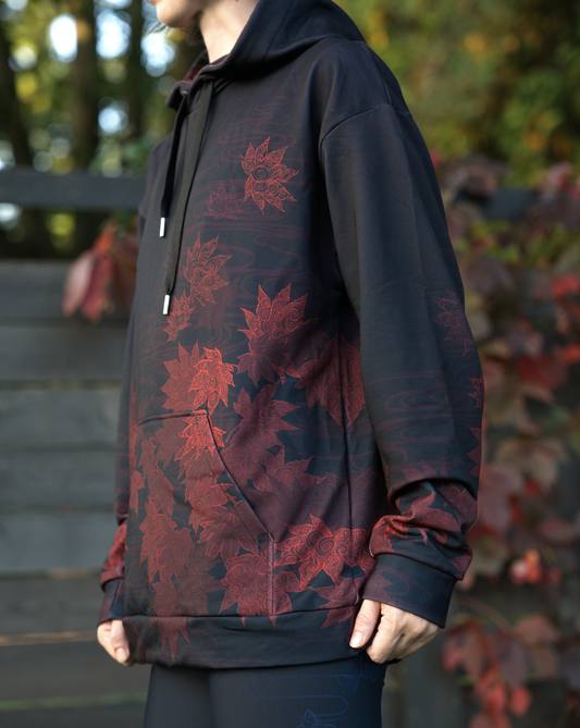 Chinese Fall Leaves RED - Unisex Pullover Hoodie