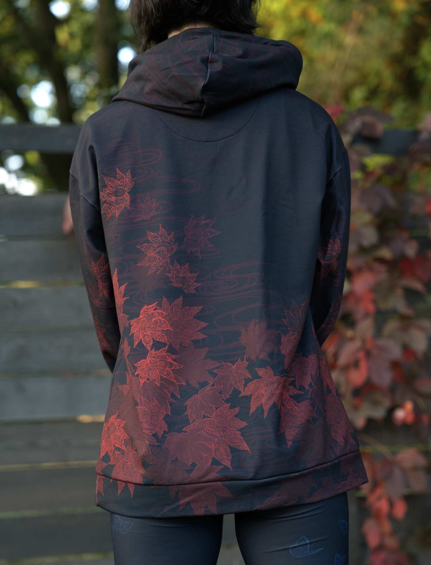 Chinese Fall Leaves RED - Unisex Pullover Hoodie