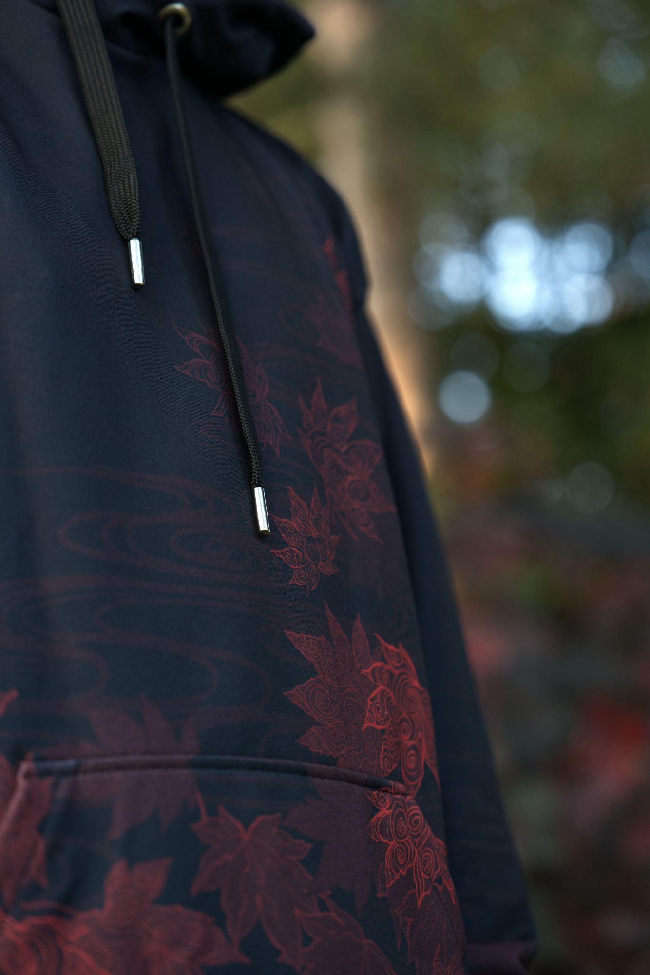 Chinese Fall Leaves RED - Unisex Pullover Hoodie
