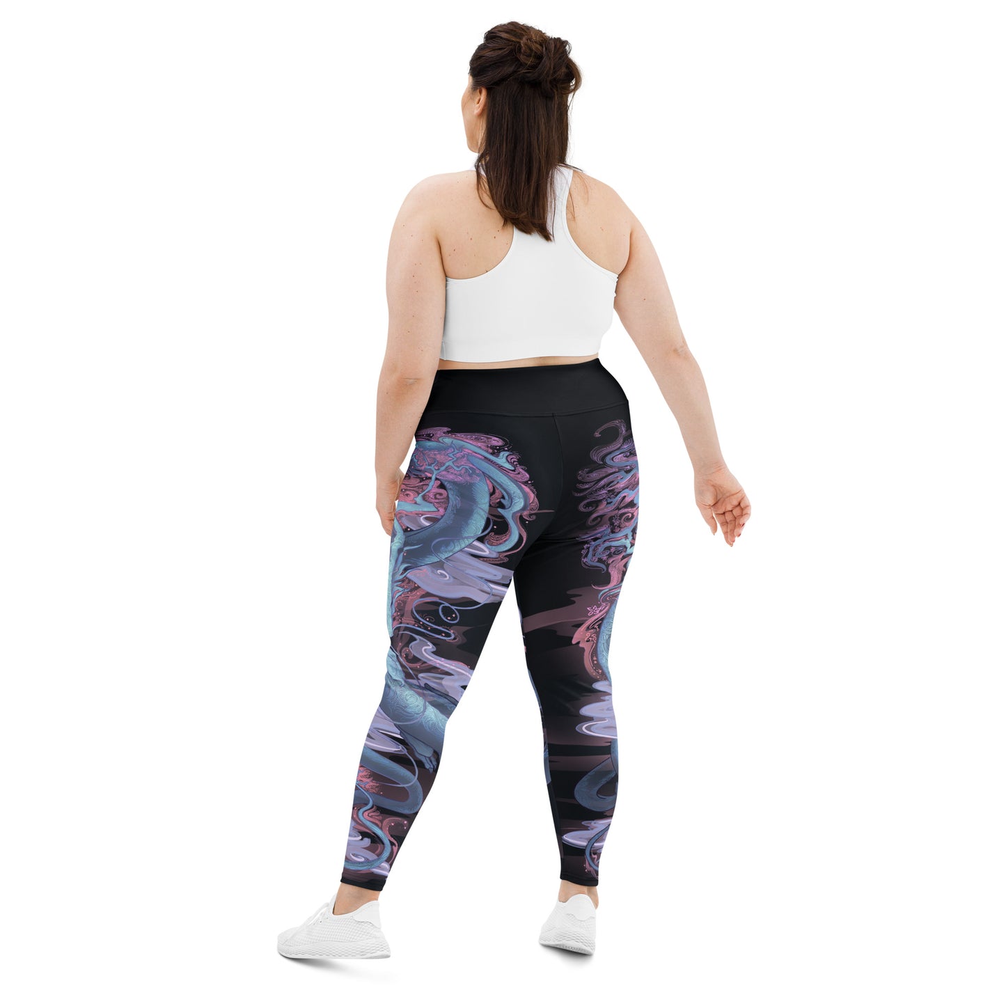 Cherry Blossom Dragon - Plus Size - Yoga Leggings