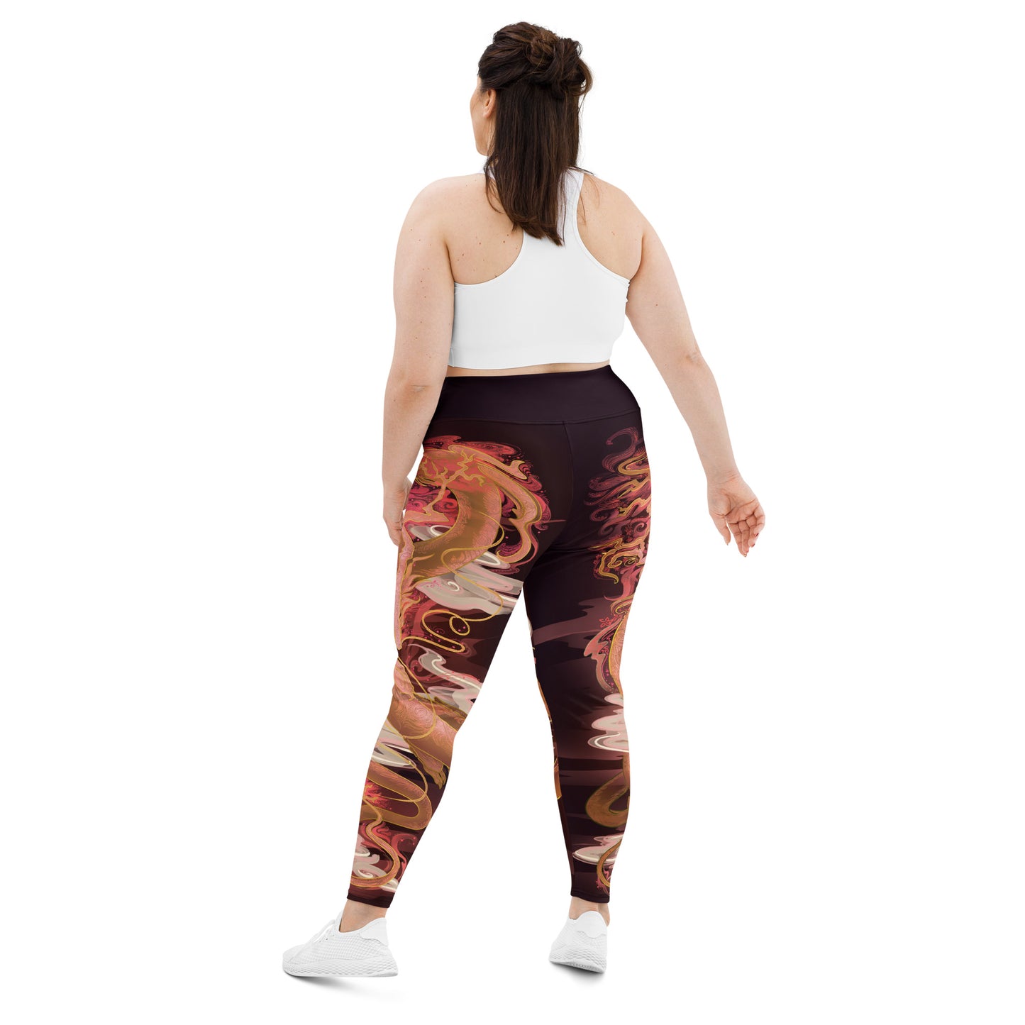 Cherry Blossom Dragon - Plus Size - Yoga Leggings