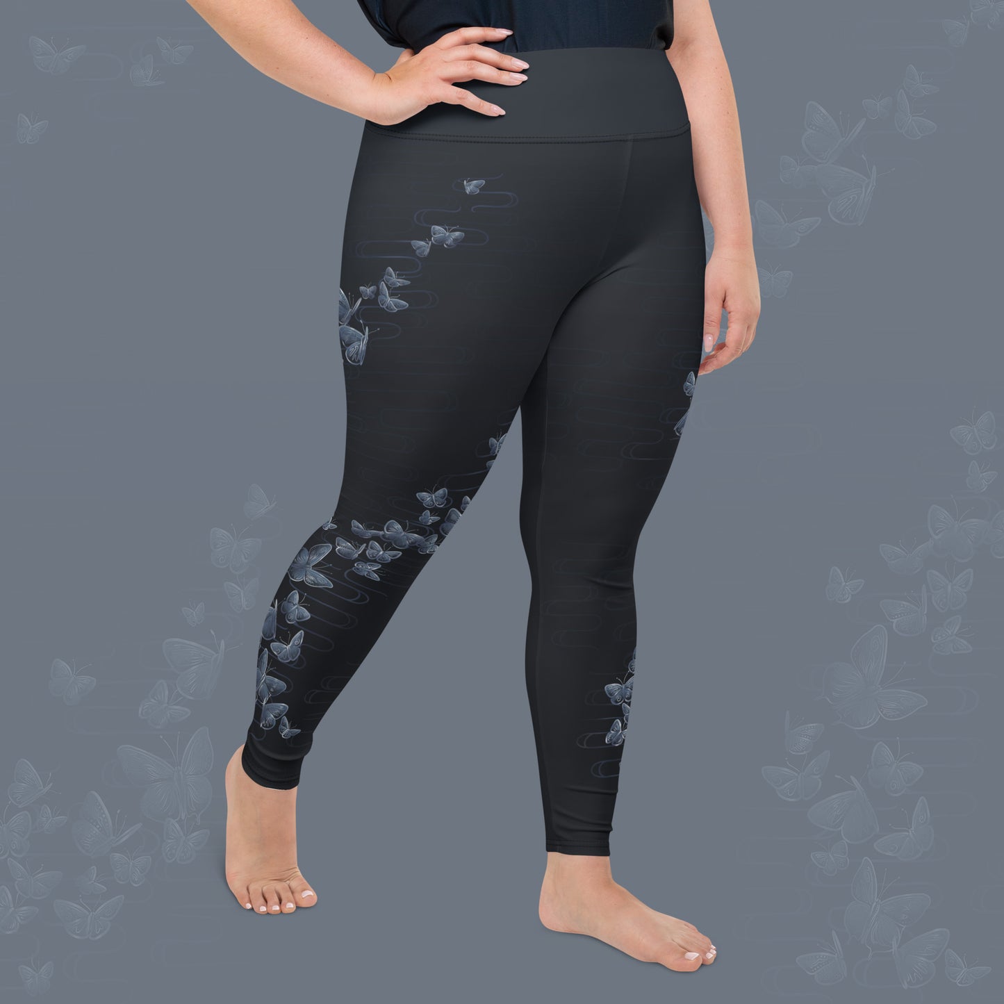 Spring Butterflies - Plus Size - Yoga Leggings