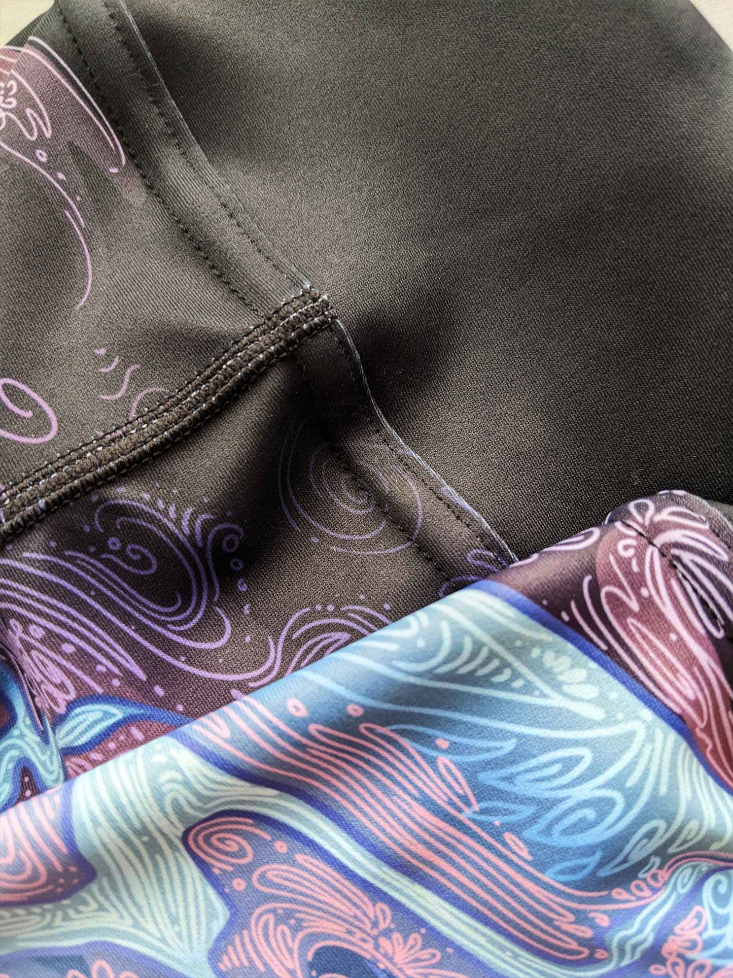 Sakura Chinese Dragon Purple and Blue - Yoga Leggings