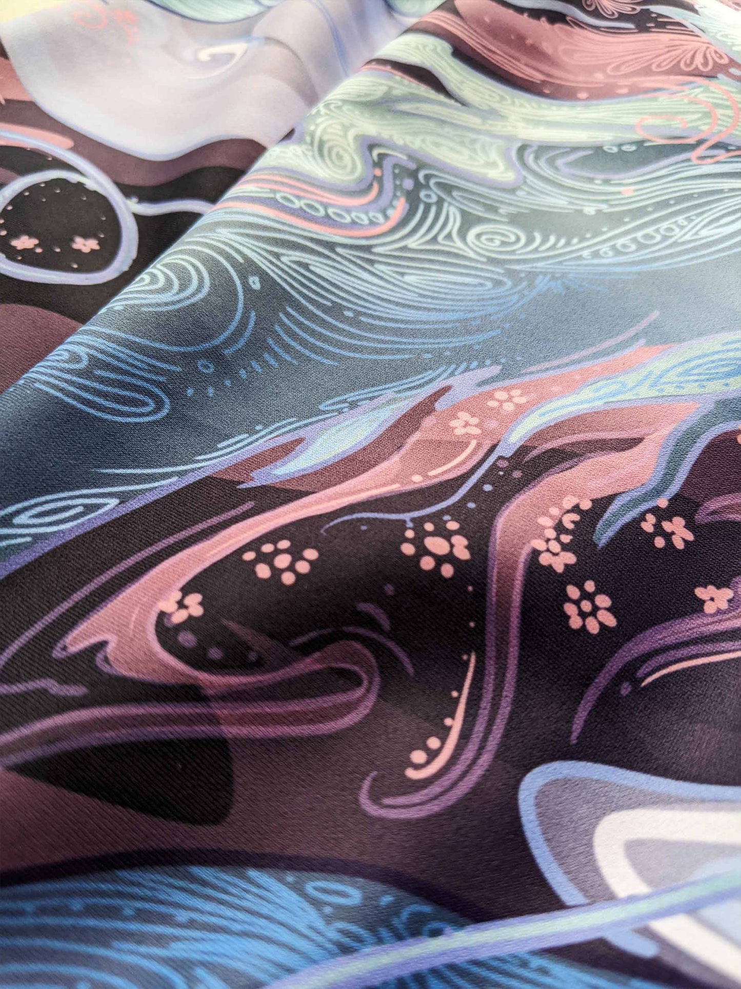 Sakura Chinese Dragon Purple and Blue - Yoga Leggings