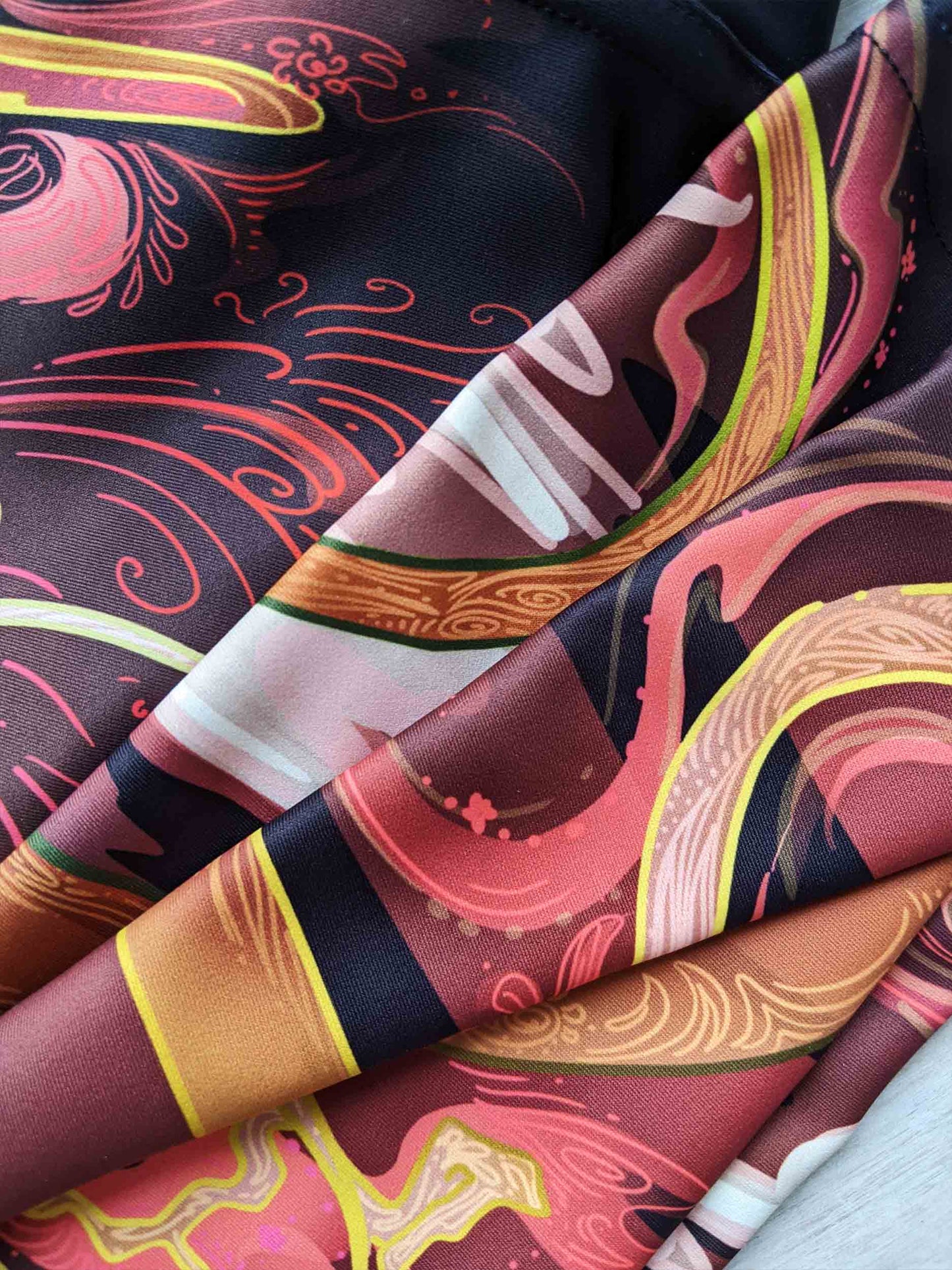 Sakura Chinese Dragon Red and Orange - Yoga Leggings