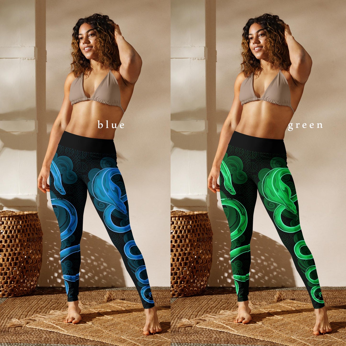 Zodiac Snake Bright - Yoga Leggings