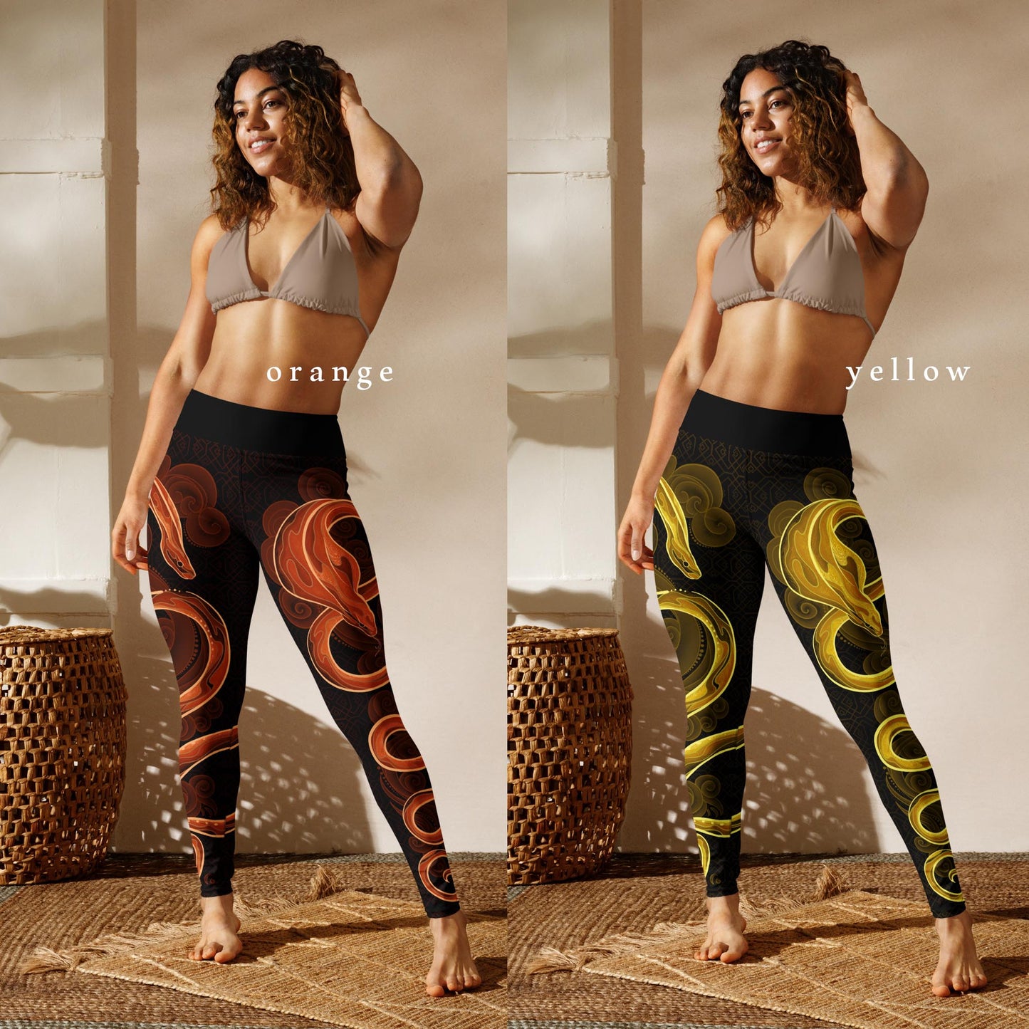 Zodiac Snake Bright - Yoga Leggings