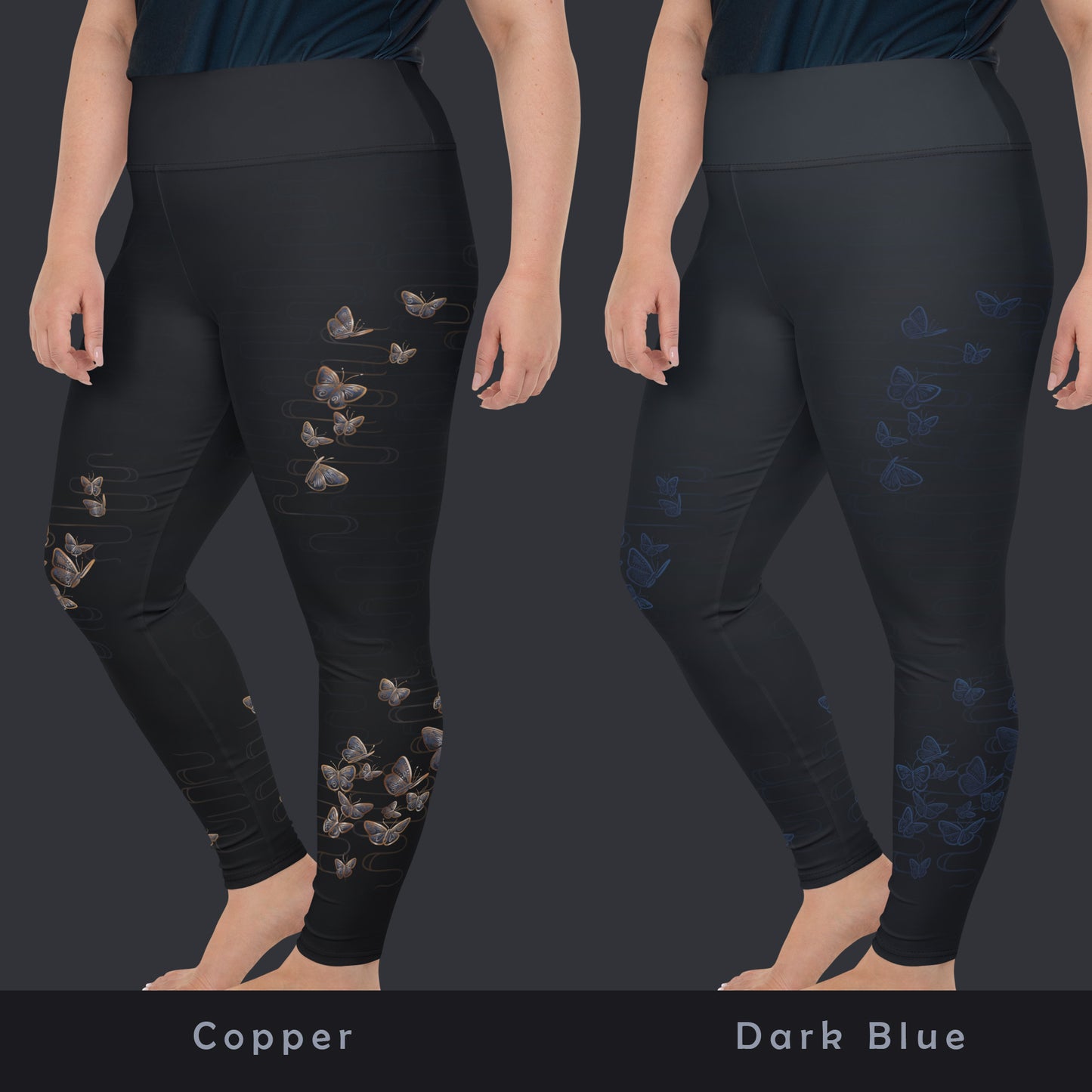 Spring Butterflies - Plus Size - Yoga Leggings