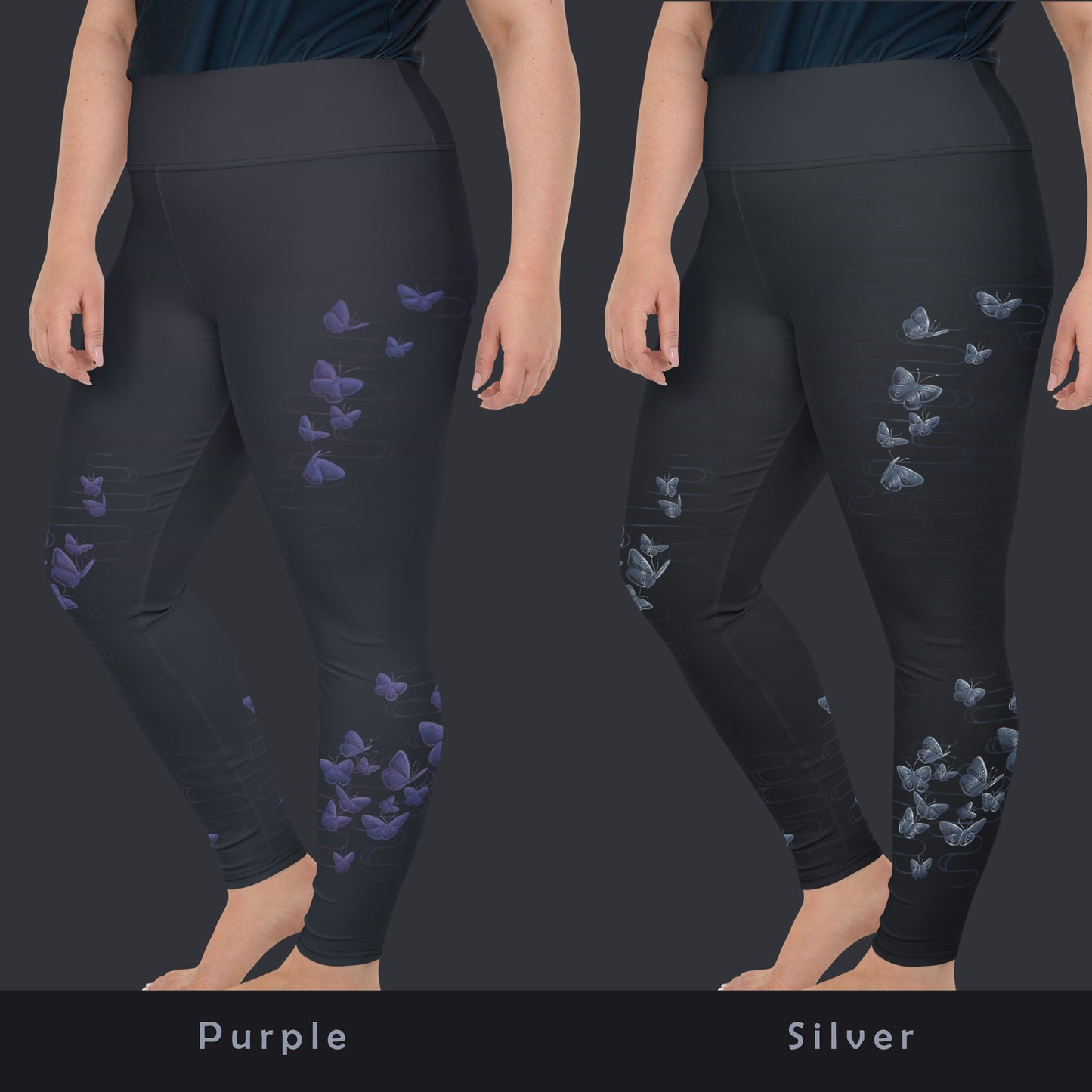 Spring Butterflies - Plus Size - Yoga Leggings