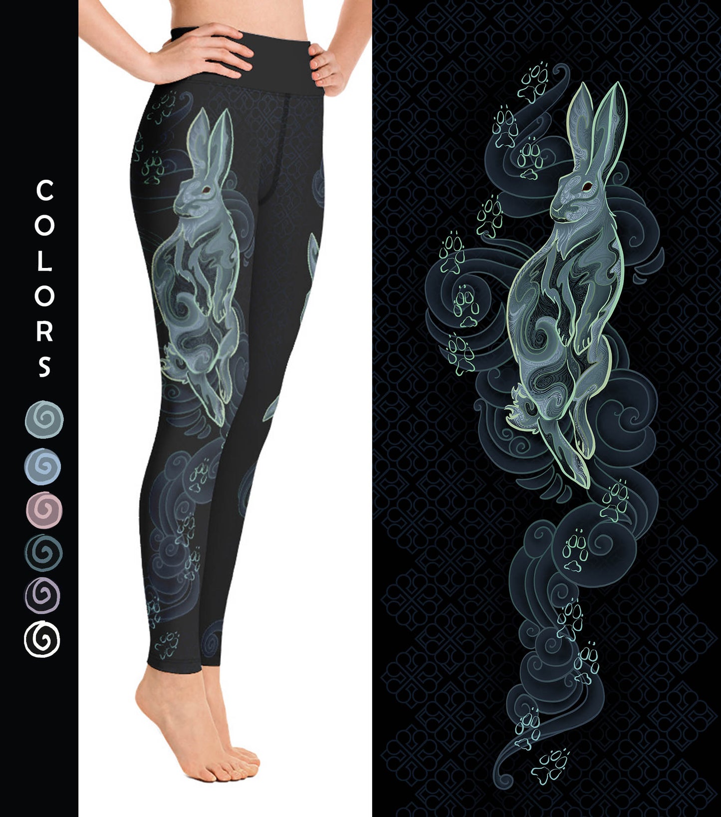 Zodiac Rabbit Pastel - Yoga Leggings