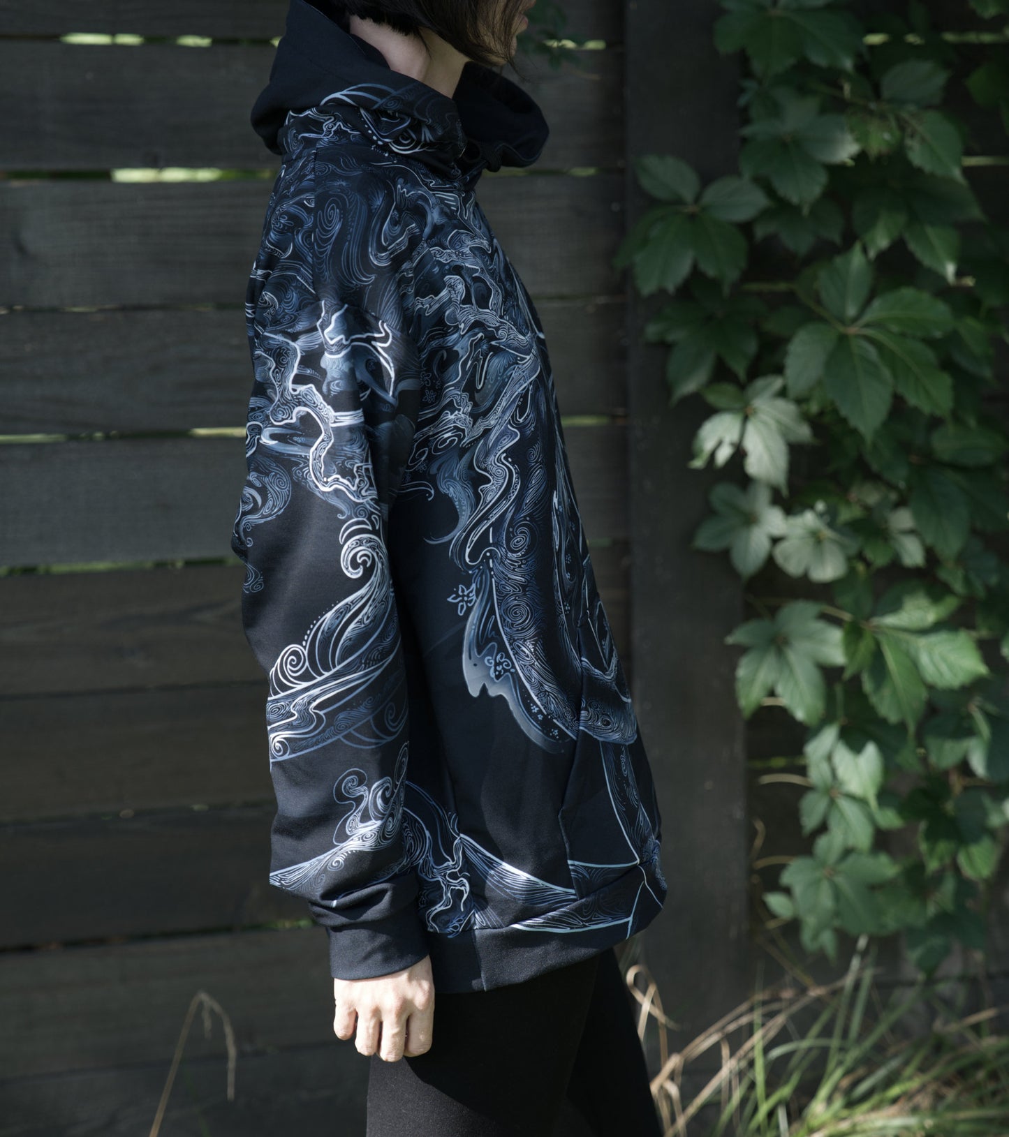 Chinese Silver Dragon Pullover Hoodie