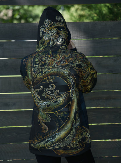 Chinese Gold Dragon Pullover Hoodie