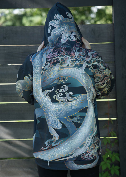Chinese Dusk Dragon Pullover Hoodie