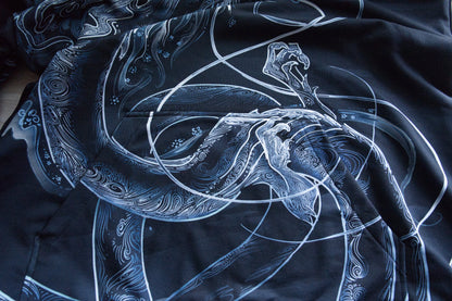 Chinese Silver Dragon Pullover Hoodie