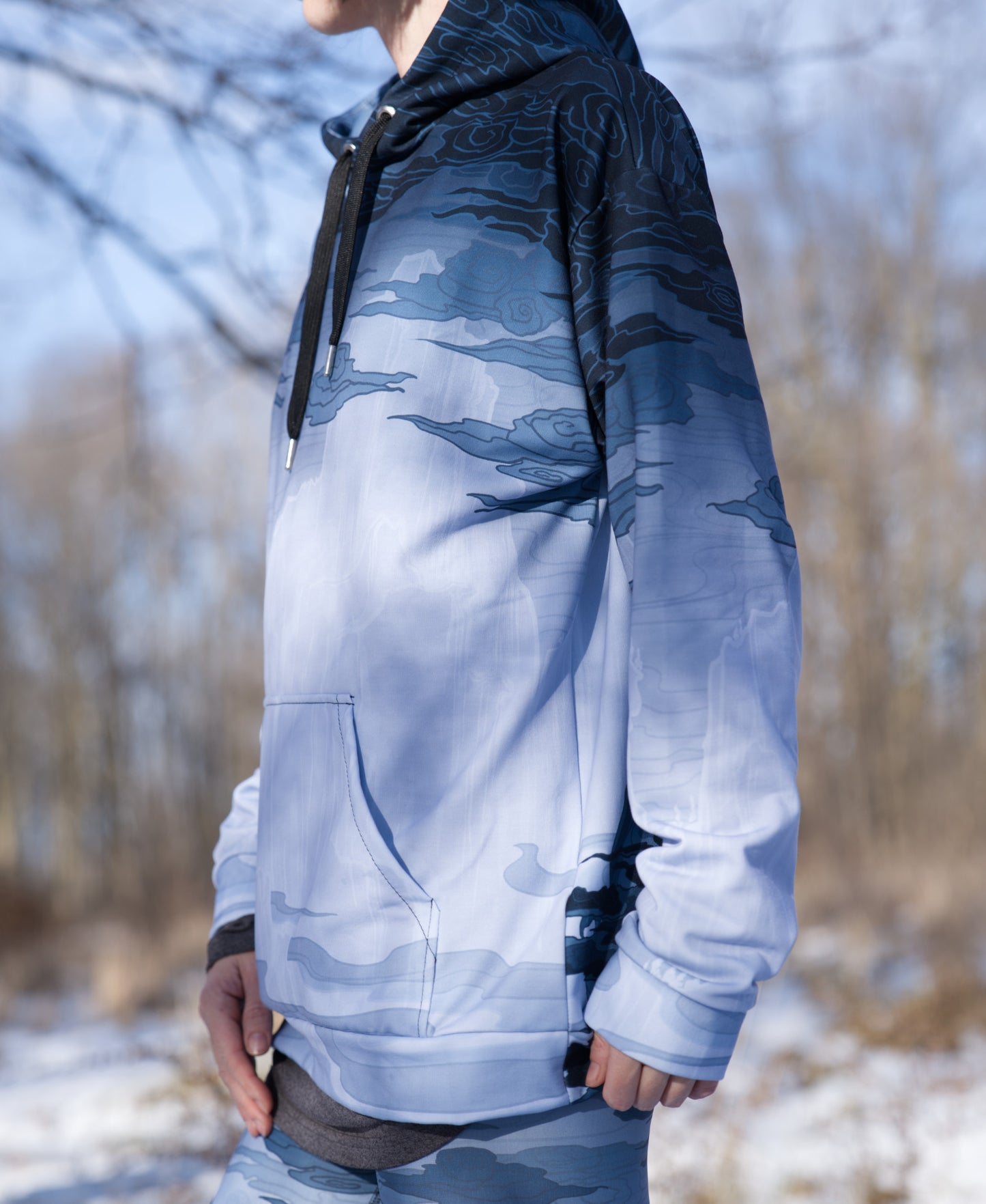 Dark Winter Wolf - Unisex Pullover Hoodie