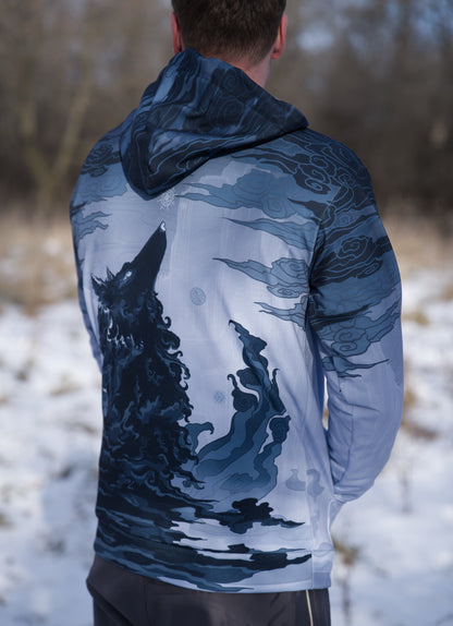 Dark Winter Wolf - Unisex Pullover Hoodie