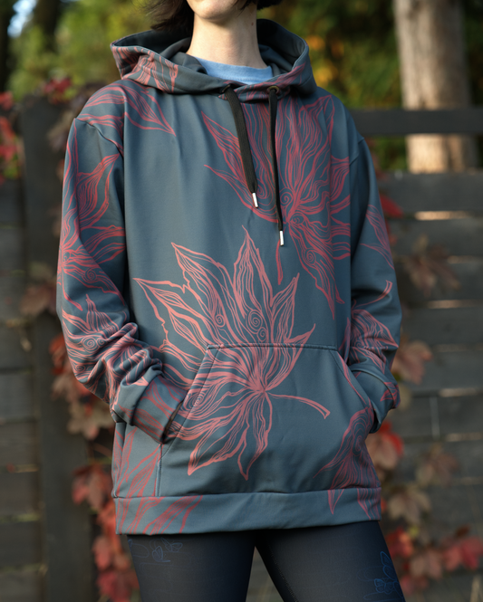 Chinese Fall Leaves Large GREEN - Unisex Pullover Hoodie