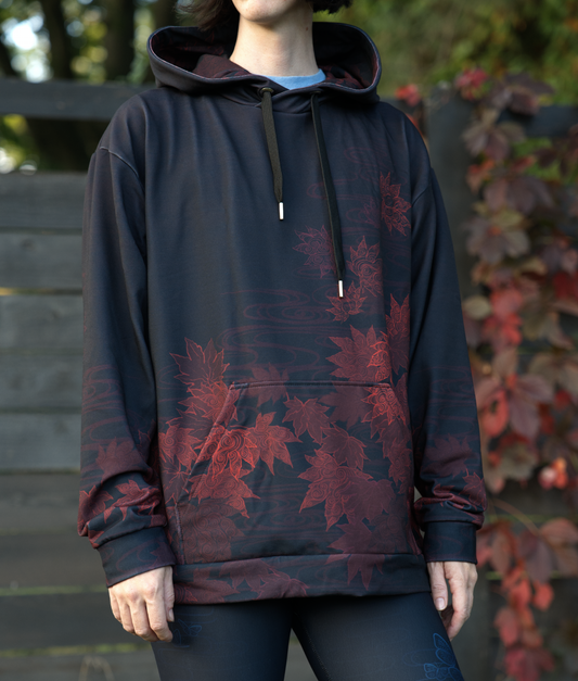 Chinese Fall Leaves RED - Unisex Pullover Hoodie