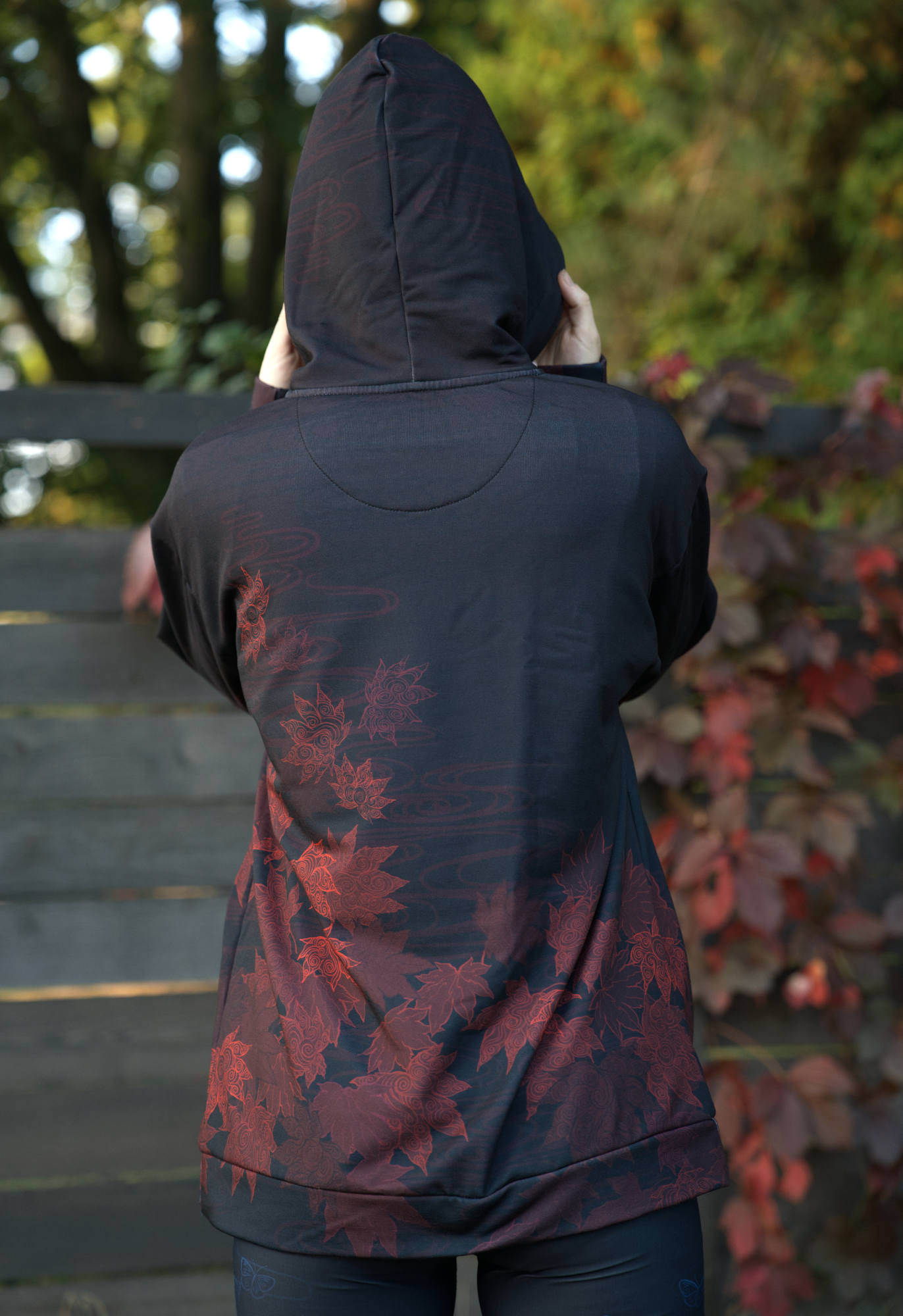 Chinese Fall Leaves RED - Unisex Pullover Hoodie