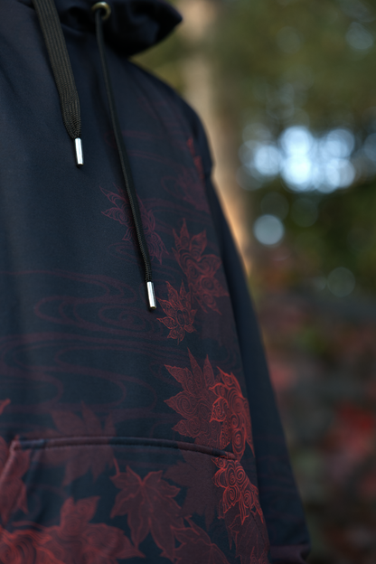 Chinese Fall Leaves RED - Unisex Pullover Hoodie