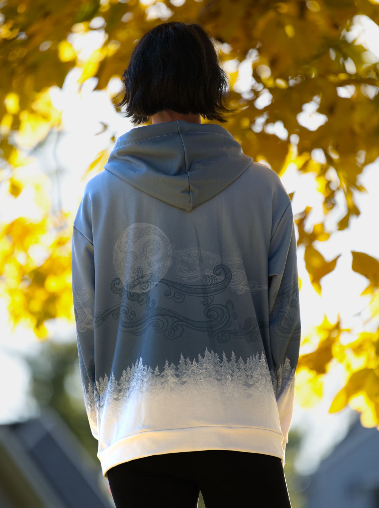 White Forest Mist - Unisex Zip Up Hoodie