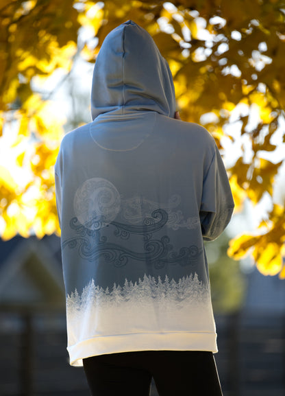White Forest Mist - Unisex Zip Up Hoodie