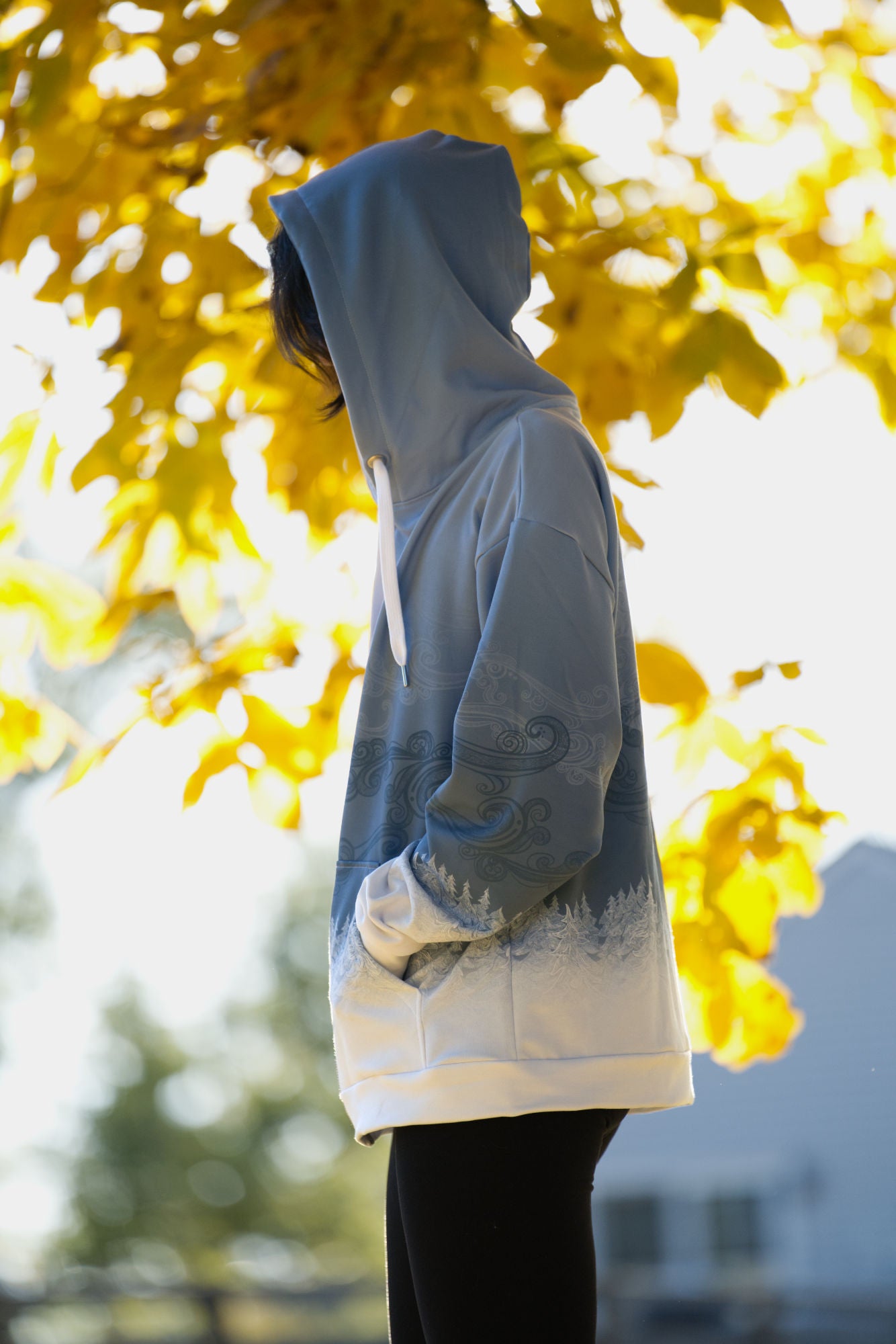 White Forest Mist - Unisex Zip Up Hoodie