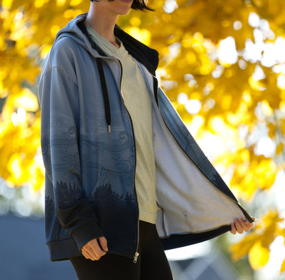 Dark Forest Mist - Unisex Zip Up Hoodie