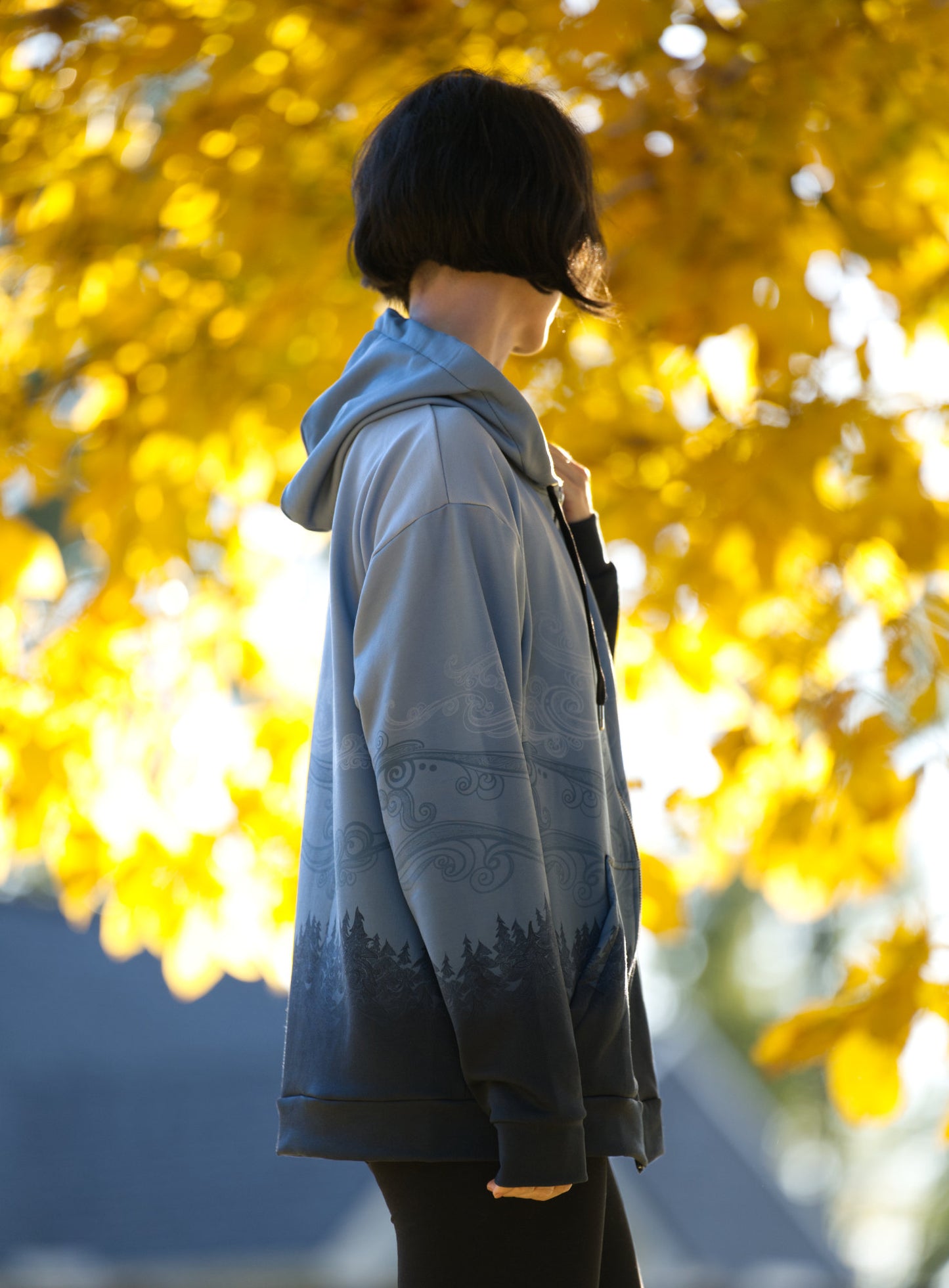 Dark Forest Mist - Unisex Zip Up Hoodie