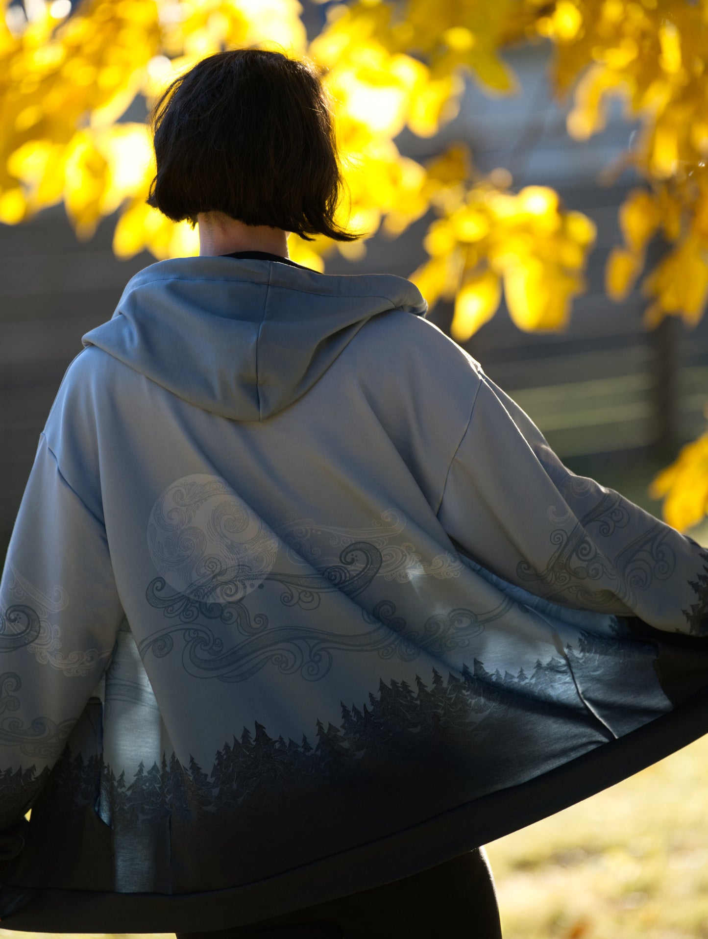 Dark Forest Mist - Unisex Zip Up Hoodie