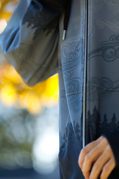 Dark Forest Mist - Unisex Zip Up Hoodie