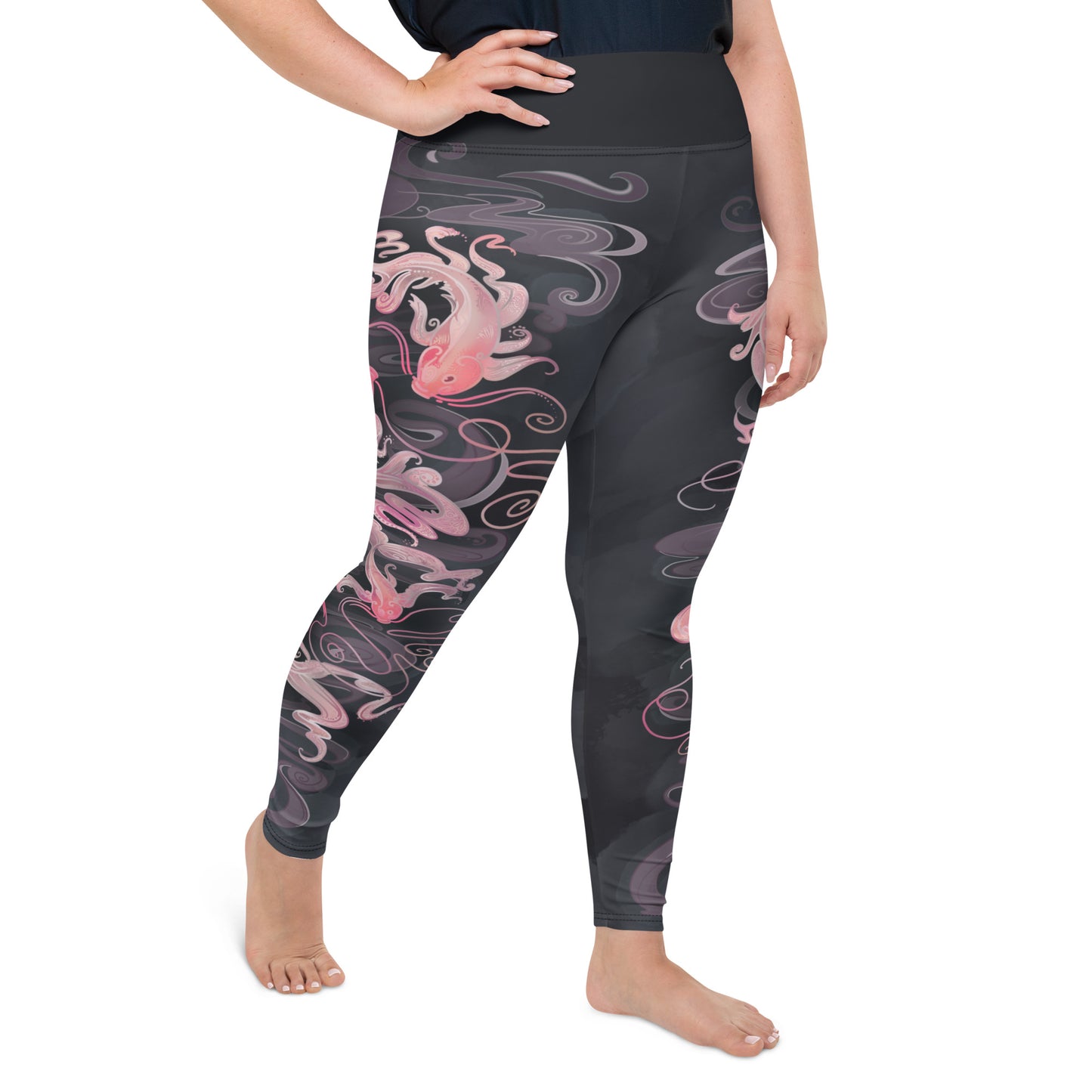 Koi Fish - Plus Size - Yoga Leggings