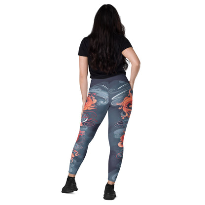 Koi Fish Orange - Pocket Leggings