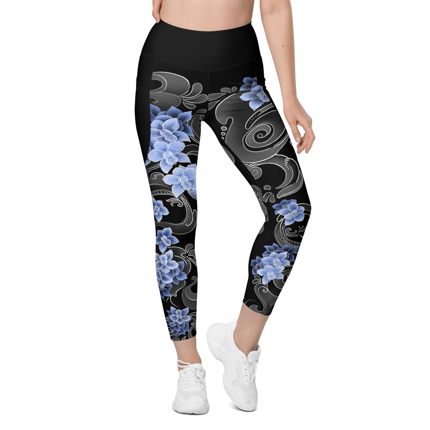 Orchids Blue - Pocket Leggings