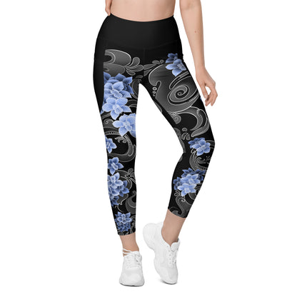 Orchids Blue - Pocket Leggings