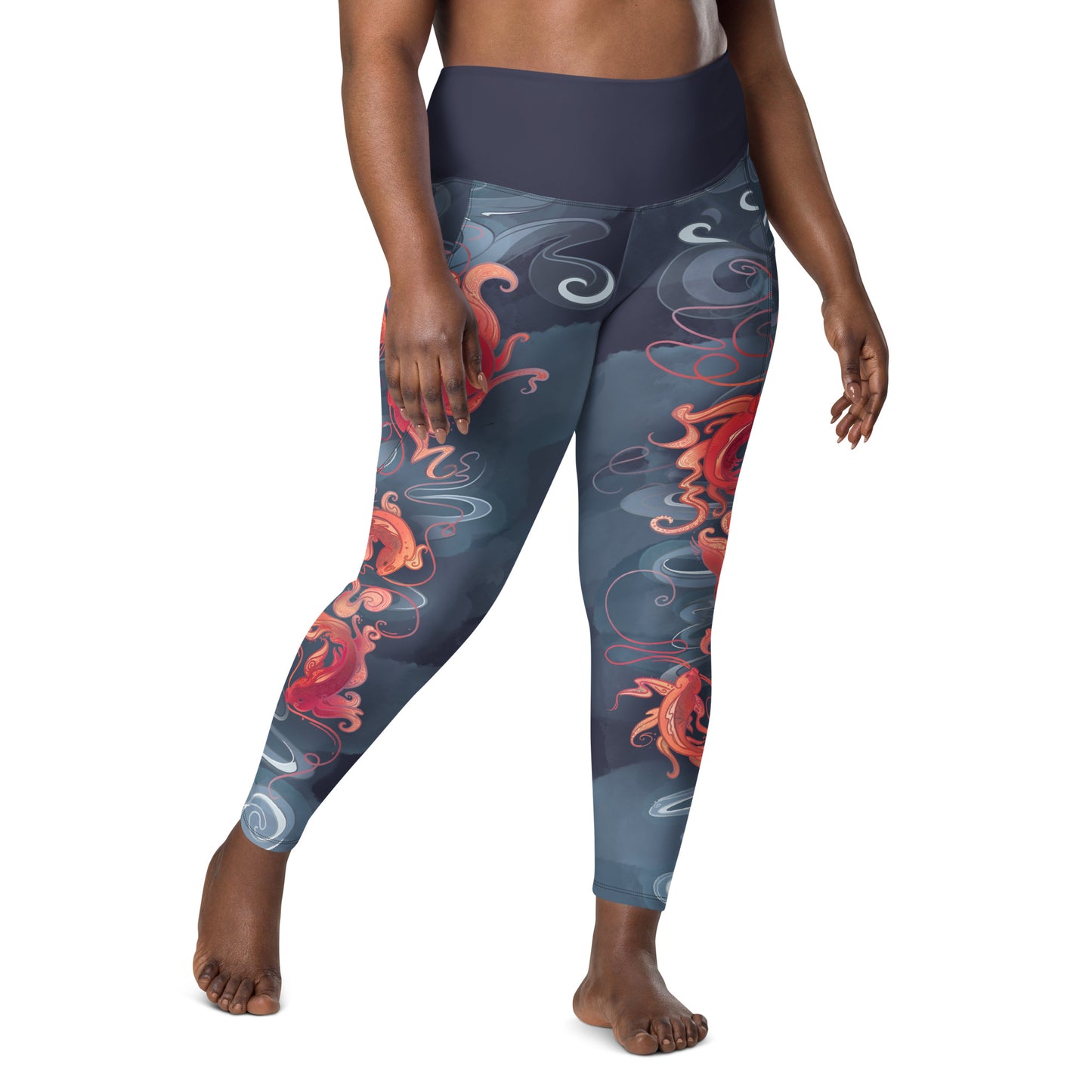 Koi Fish Orange - Pocket Leggings