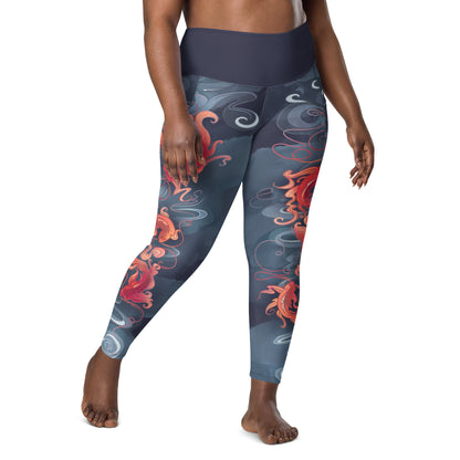 Koi Fish Orange - Pocket Leggings