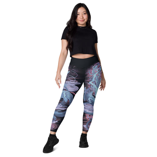 Sakura Dragon Purple - Pocket Leggings