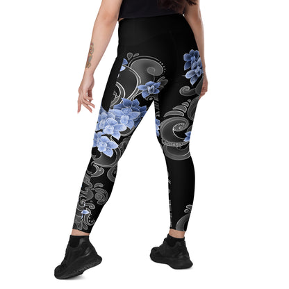 Orchids Blue - Pocket Leggings