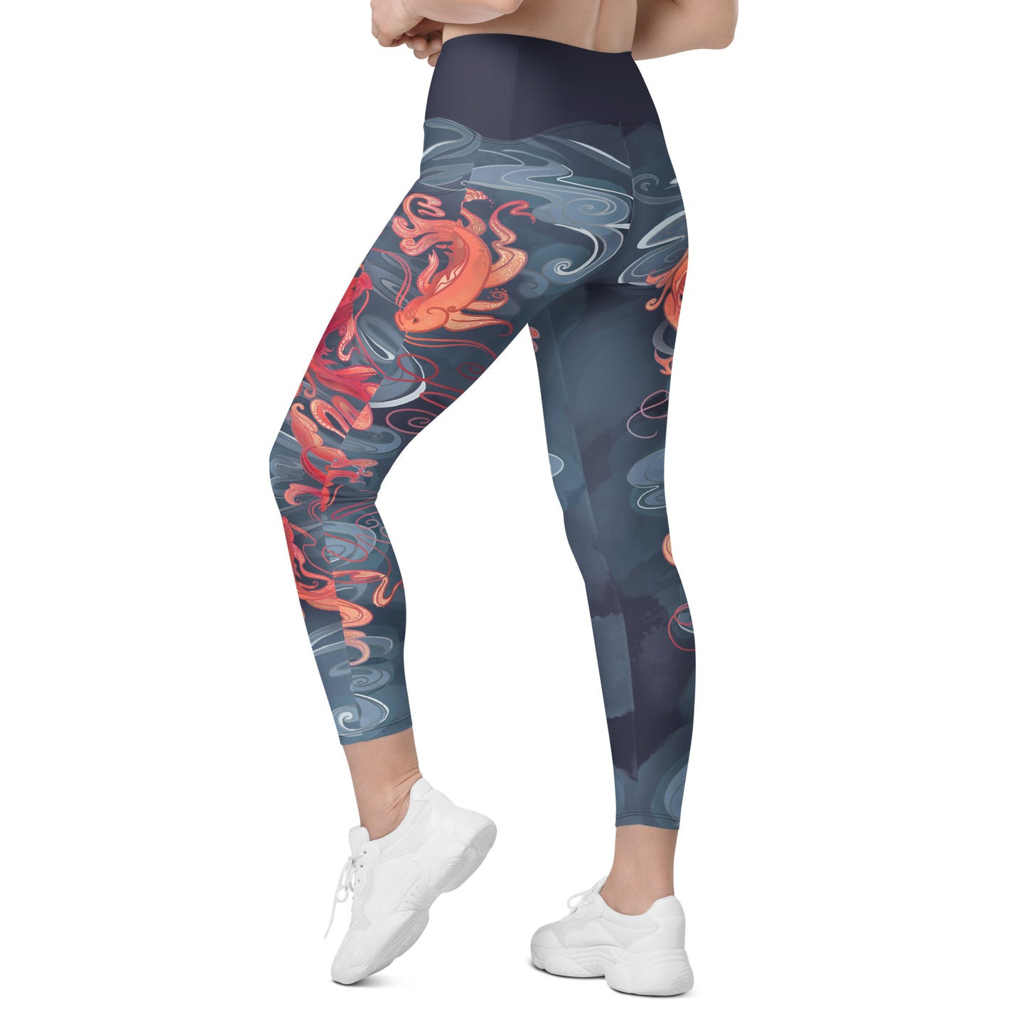 Koi Fish Orange - Pocket Leggings