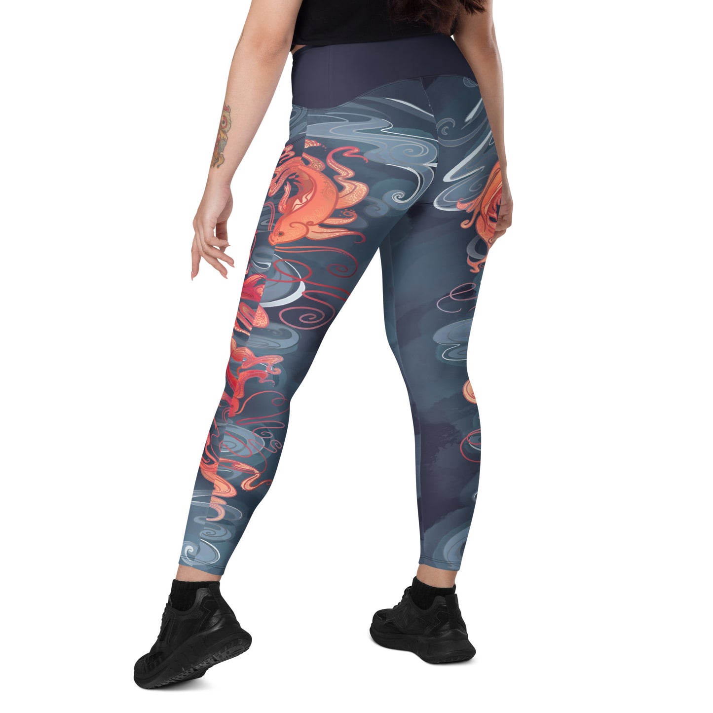 Koi Fish Orange - Pocket Leggings