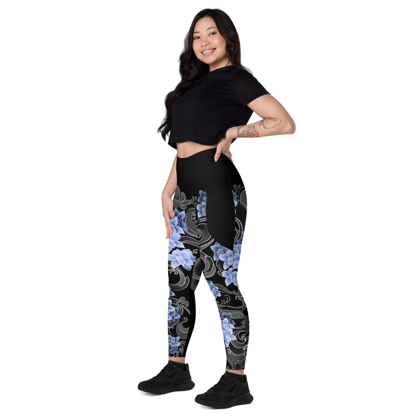Orchids Blue - Pocket Leggings