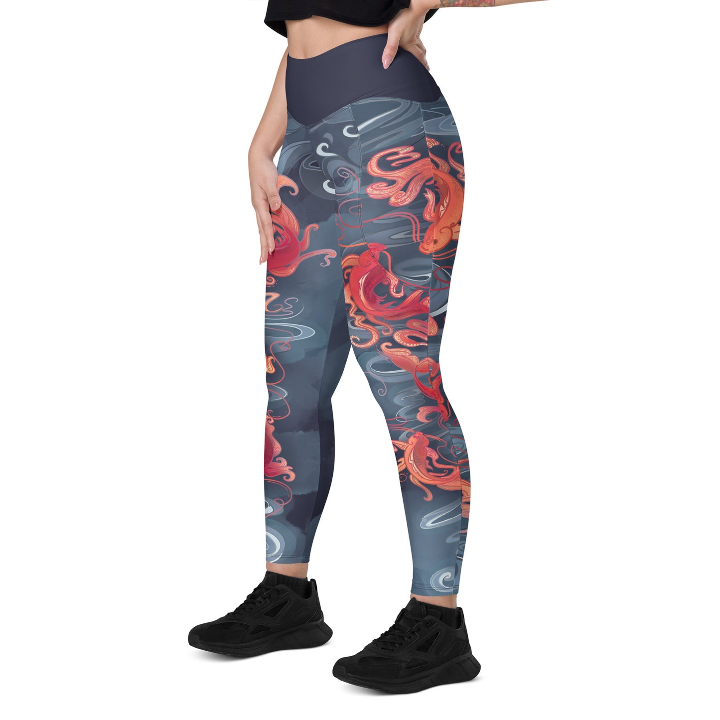 Koi Fish Orange - Pocket Leggings