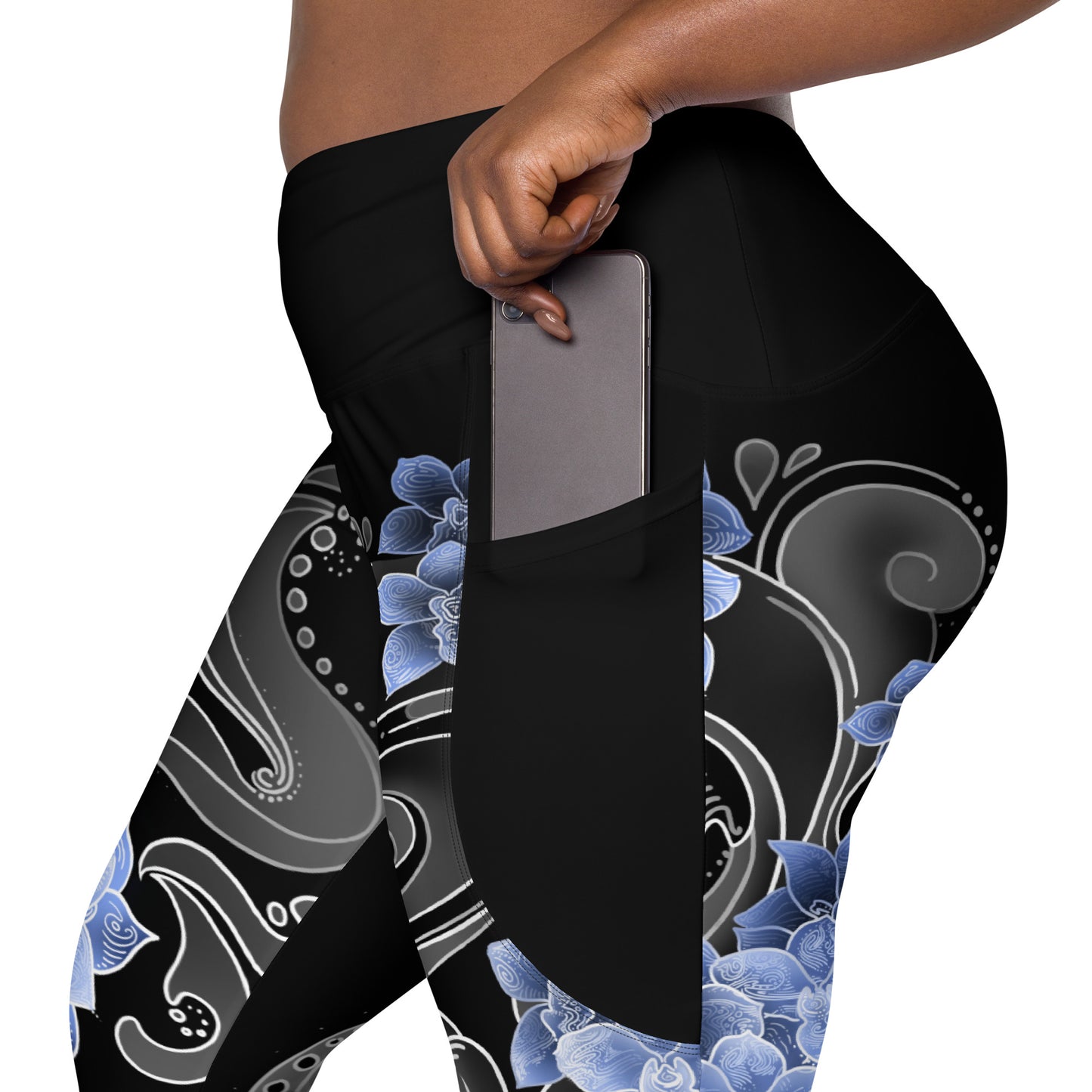 Orchids Blue - Pocket Leggings