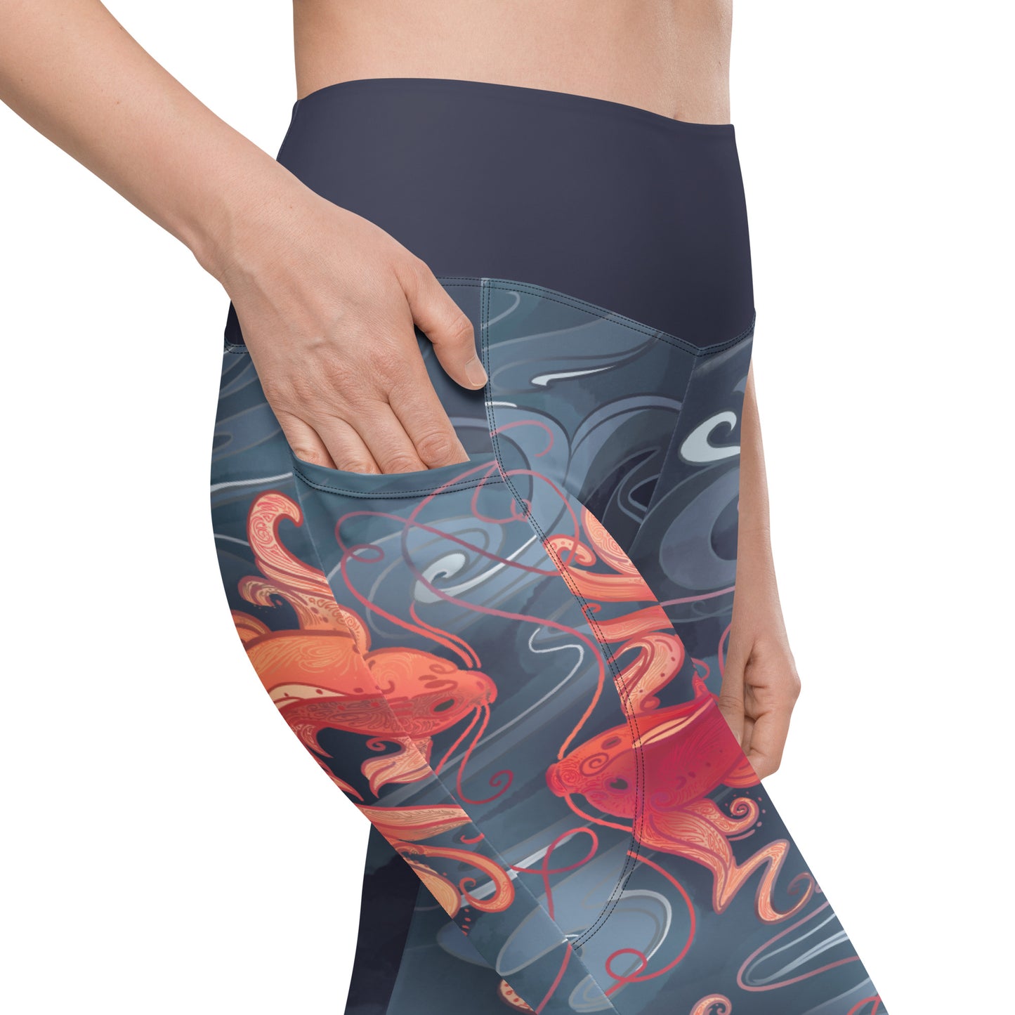 Koi Fish Orange - Pocket Leggings