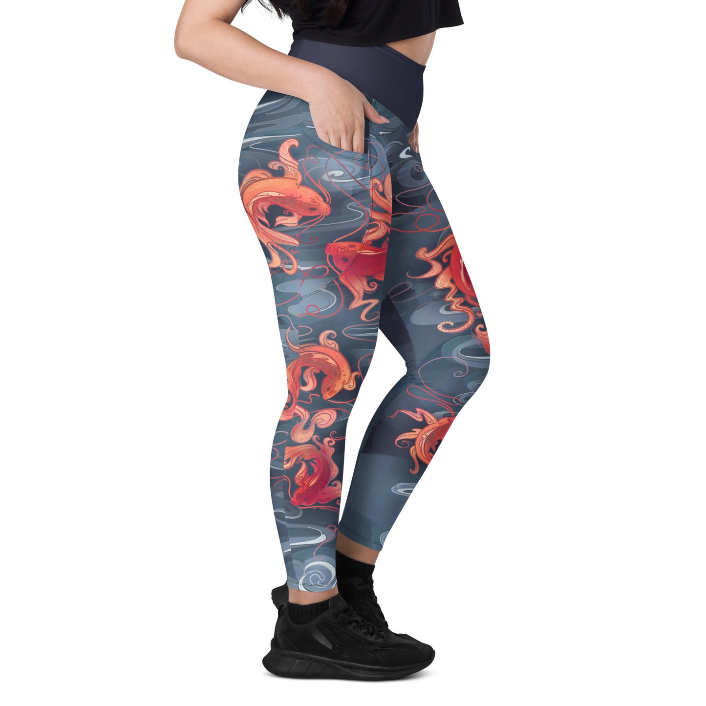 Koi Fish Orange - Pocket Leggings