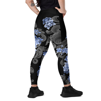 Orchids Blue - Pocket Leggings