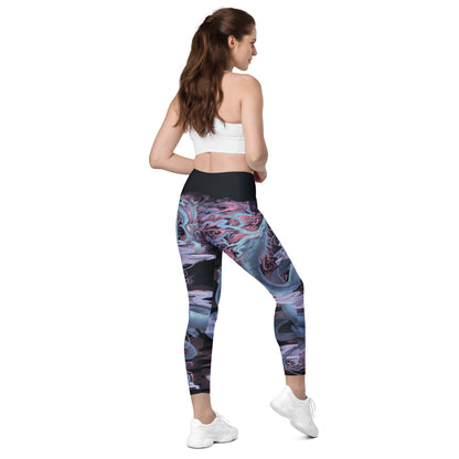 Sakura Dragon Purple - Pocket Leggings