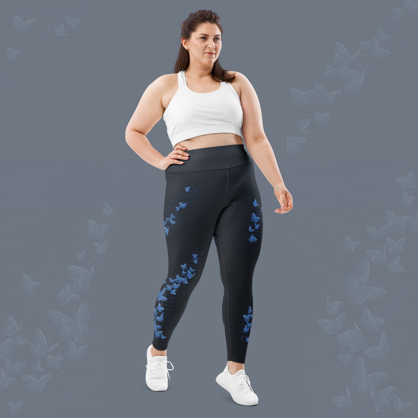 Spring Butterflies - Plus Size - Yoga Leggings
