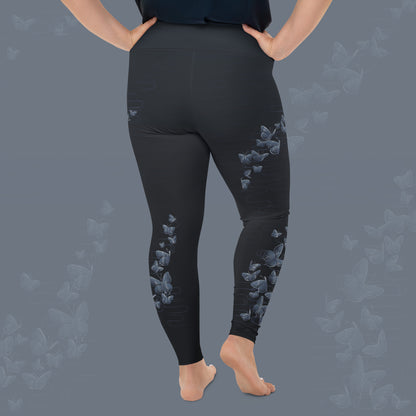 Spring Butterflies - Plus Size - Yoga Leggings
